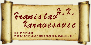 Hranislav Karavesović vizit kartica